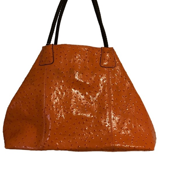 Big Buddha faux Orange Alligator handbag. - Picture 1 of 6